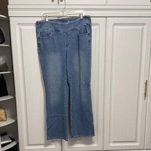 Belle by Kim Gravel Light Blue Pull-on Bootcut Jeans